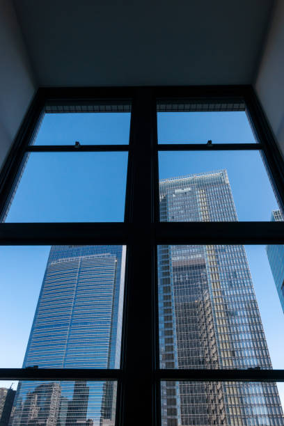 istock Skyscrapers seen through the window 1423172749