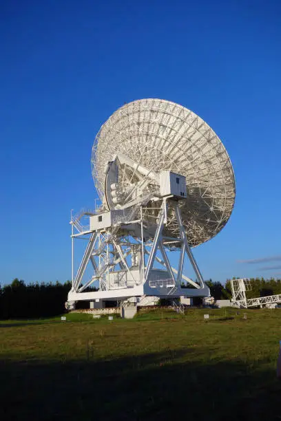 radio telscope used at astronomical observatory in Torun, Poland.