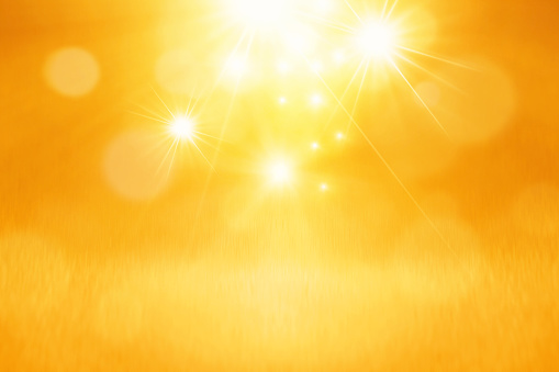 Gold metal Background with lens flare effects