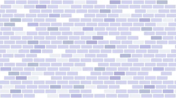 Vector illustration of Brick wall seamless pattern. Gray brickwork repeating texture. Bricks masonry background. Vector wallpaper.