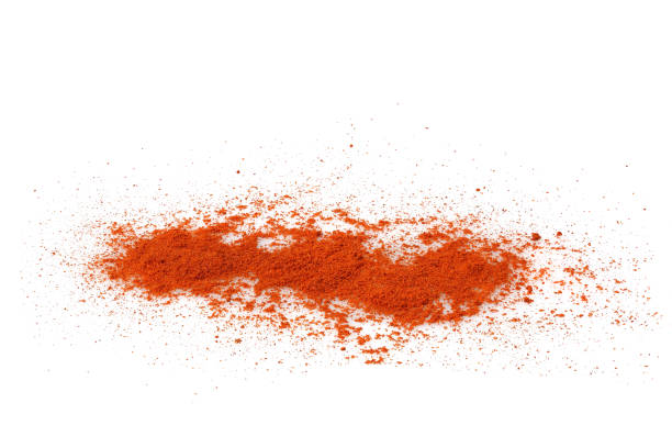 istock Ground red pepper scattered on a white background 1423180602
