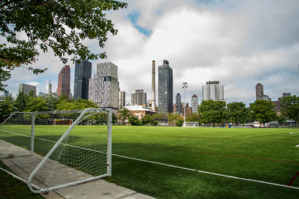 istock Soccer field in the city 1423190954