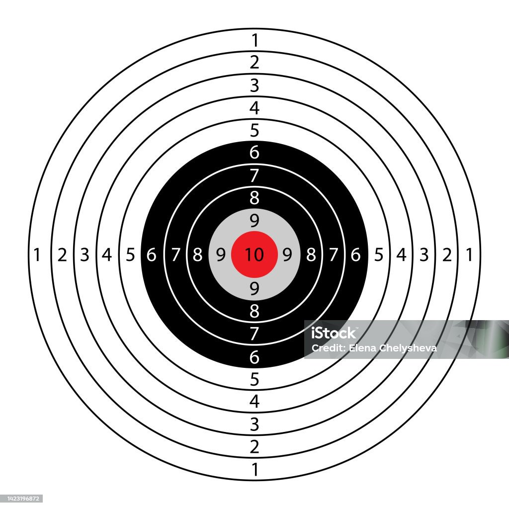 Round Target Army Round Target For Air Guns Vector Drawing Stock Illustration - Download ...