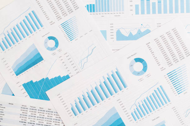 istock Business graphs and charts on table. Financial development, Banking Account, Statistics 1423200399