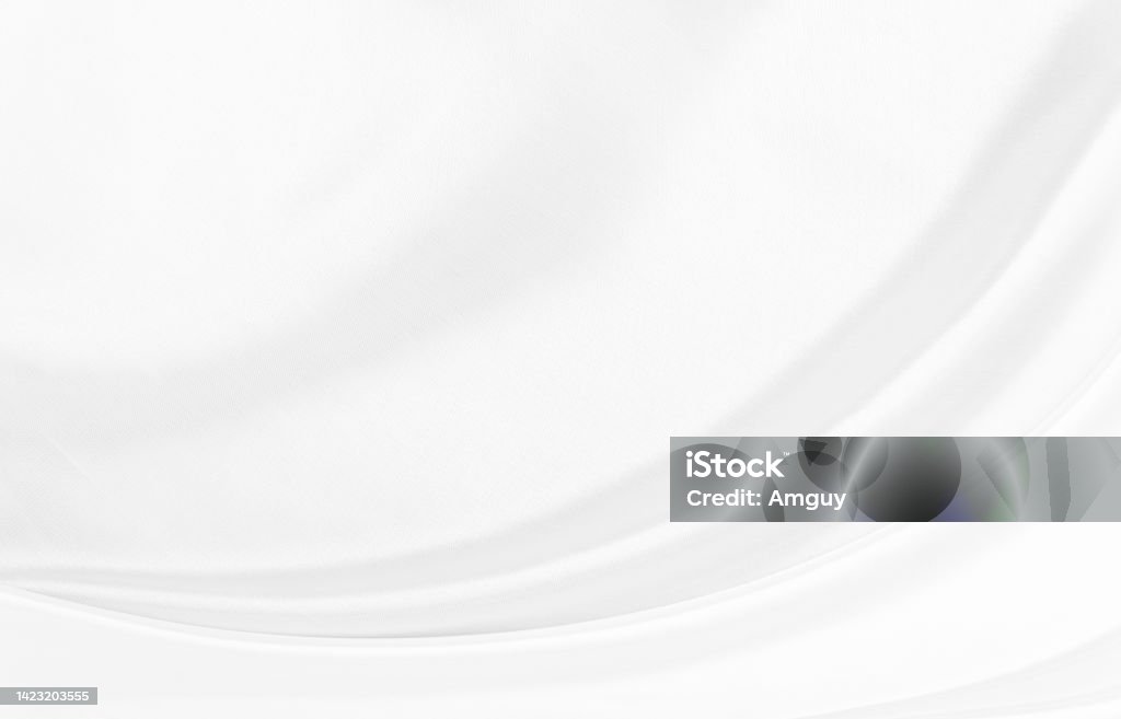 White gray satin texture that is white silver fabric silk background with beautiful soft blur pattern natural. Abstract Backgrounds Stock Photo