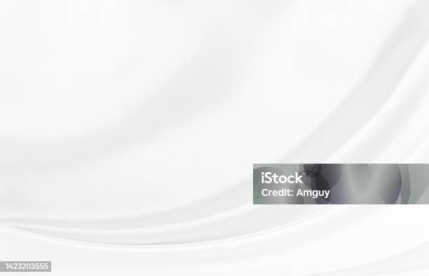 White Gray Satin Texture That Is White Silver Fabric Silk Background With Beautiful Soft Blur Pattern Natural Stock Photo - Download Image Now