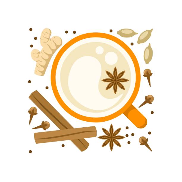 Cardanmon Tea Vector 400+ Cardamom Tea Stock Illustrations, Royalty-Free Vector Graphics ...