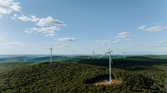 wind farm in the mountains of New York