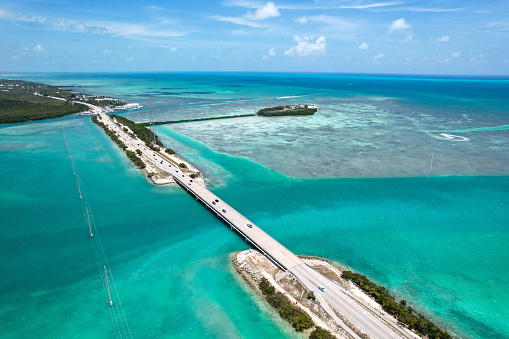 Overseas Highway just outside Islamorada. Florida Keys