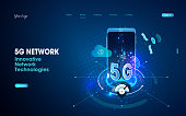 istock Smartphone with 5G technology network. 1423238249