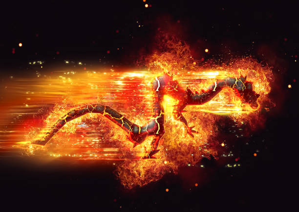 istock 3D illustration of fire dragon 1423256276