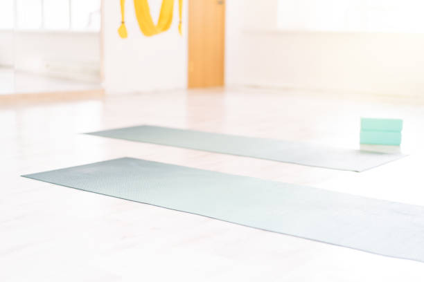 istock Indoor fly yoga mats with hammocks 1423256562