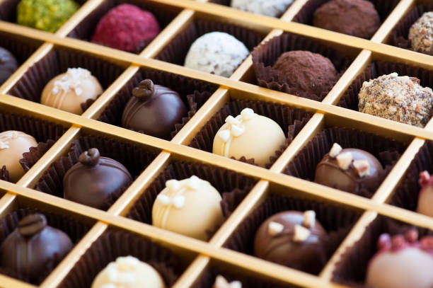 Chocolates stock photo