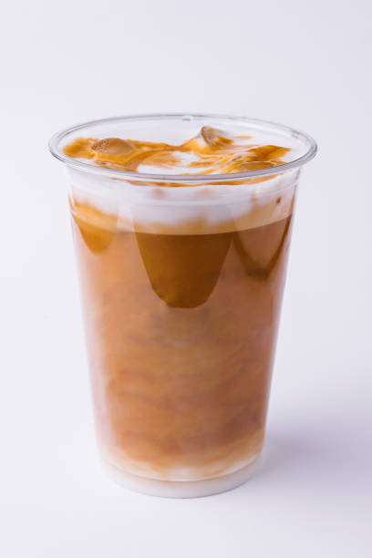 istock Cold coffee with milk, caramel and ice 1423269928