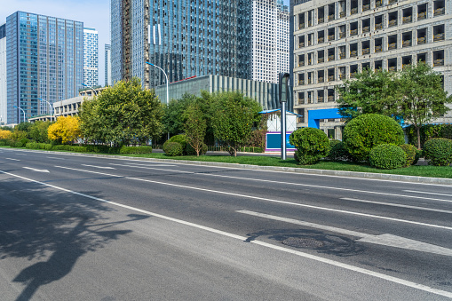 City, City Street, Cityscape, Dividing Line, Highway