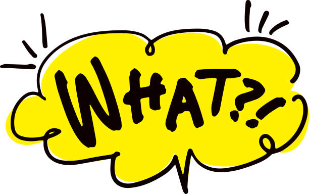 ilustrações de stock, clip art, desenhos animados e ícones de handwritten balloon letters "what?!". vector data. - alphabet design element text text messaging