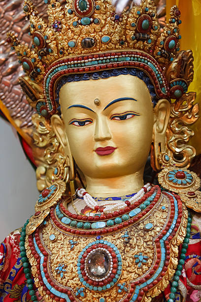 istock Detail of the face from buddha 142327150