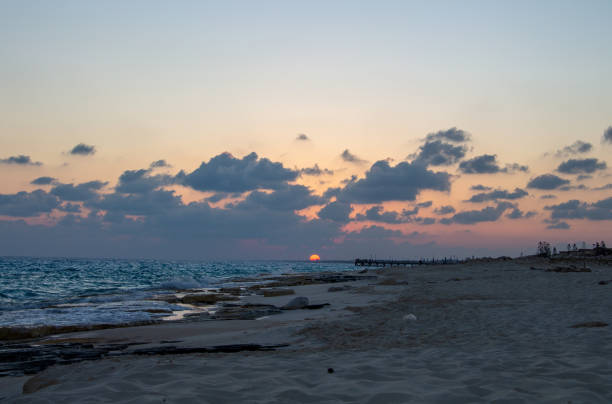 rocky beach at sunrise