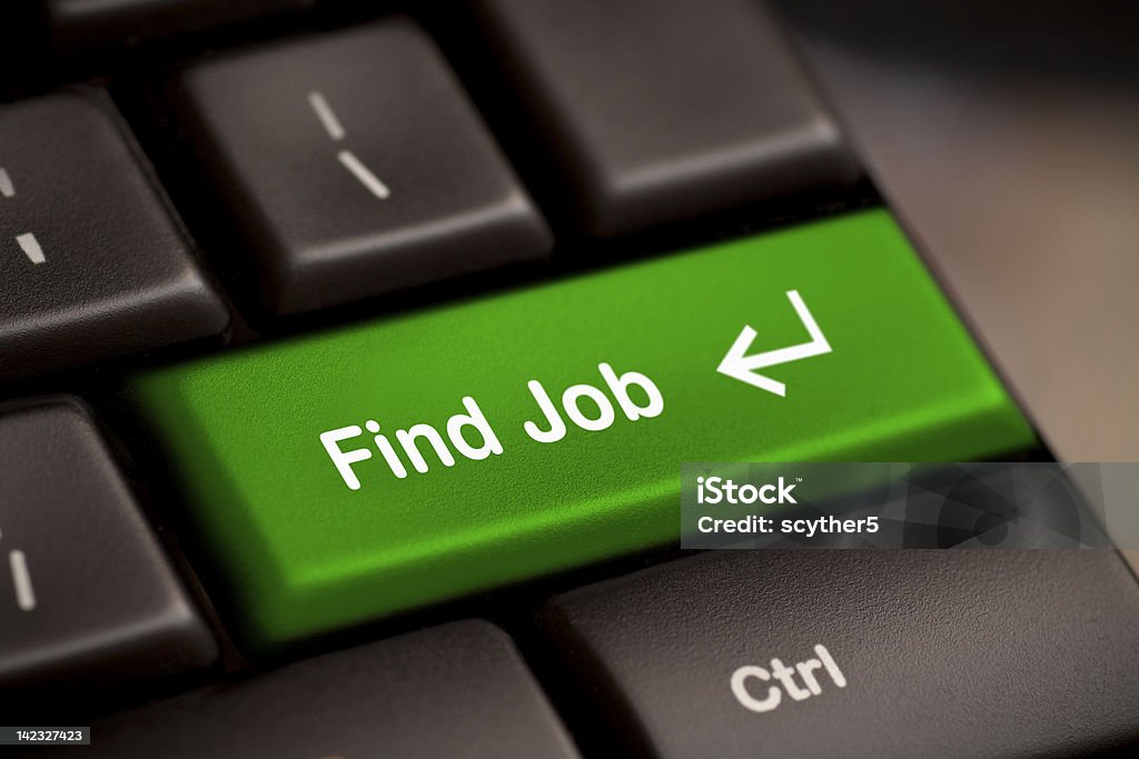 green find job enter button the green find job enter button key Accessibility Stock Photo