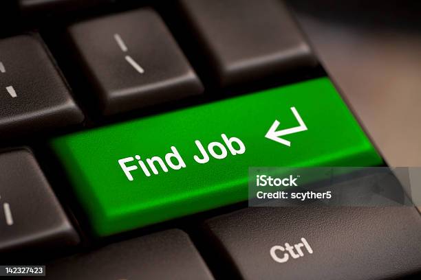 Green Find Job Enter Button Stock Photo - Download Image Now - Accessibility, Arrow Symbol, Black Color