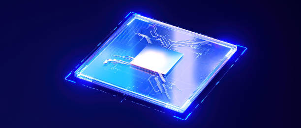 istock 3D rendering of cyberpunk AI. Circuit board. Technology background. Central Computer Processors CPU and GPU concept. Motherboard digital chip. Tech science background. 1423274273