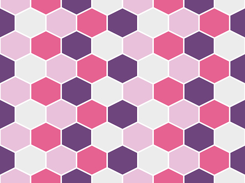 Pattern polygon seamless. Pink color mix with purple and gray. Background for graphic design, fabric, textile, fashion. Color trend  2023.