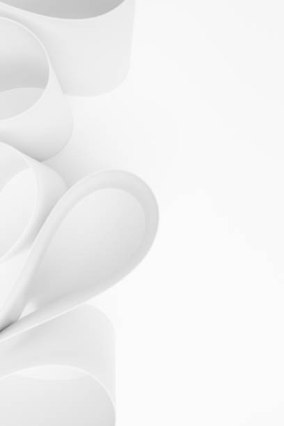 istock Teardrops shape of paper as elegant soft light white vertical decorative border with copy space for text in elegant simplicity style as abstract geometric background for poster, flyer, card, vertical. 1423276054