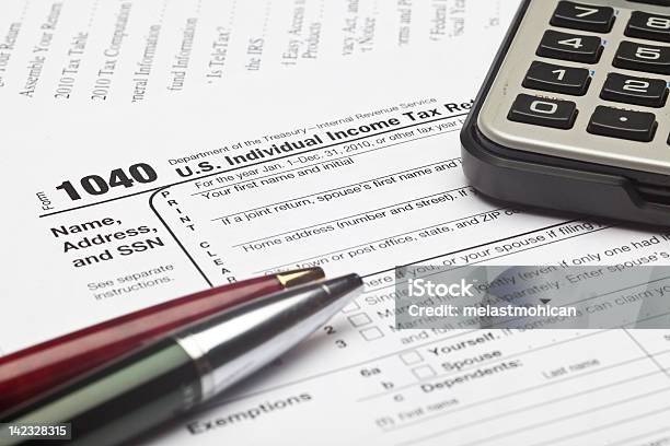 Tax Return Stock Photo - Download Image Now - 1040 Tax Form, Annual Event, Application Form