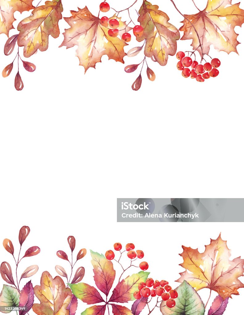 Fall Ish Frame Fall Leaves Frame Stock Illustration - Download Image Now - Autumn ...