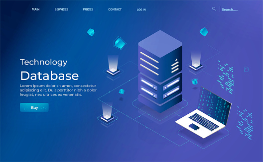 Data Processing Center Abstract Digital Storage Data Analysis Of ...
