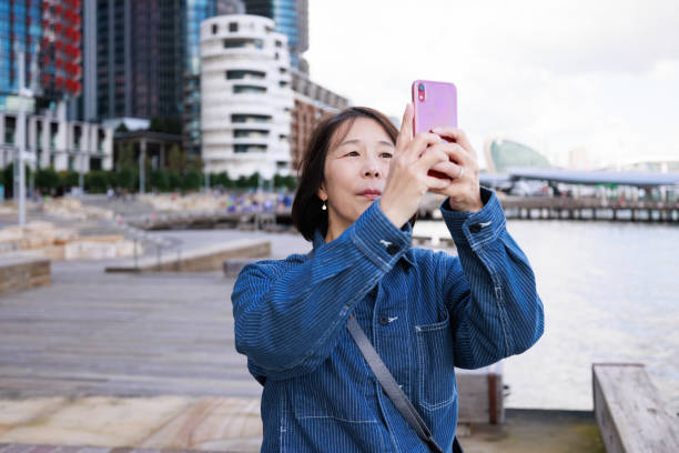 istock Woman outdoors taking a photo 1423297160