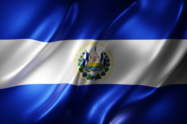 3d rendering of a national El Salvador flag
