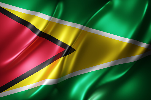 3d rendering of a national Guyana flag