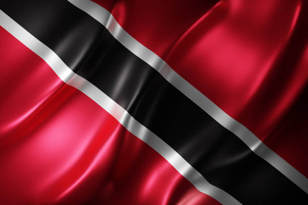 3d rendering of a national Trinidad and Tobago flag