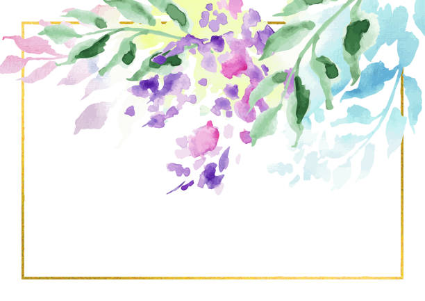 ilustraciones, imágenes clip art, dibujos animados e iconos de stock de vector acuarela bandera de follaje otoñal con hojas. vector - vector flower pattern green