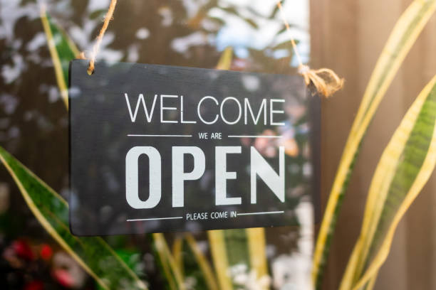 istock Text on vintage black sign 