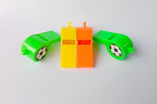 Colorful whistles with plastic material for school and non-school children