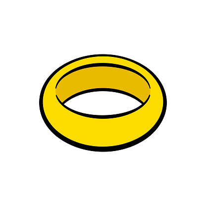 Vector illustration of a ring. Cut out design element on a transparent background on the vector file.