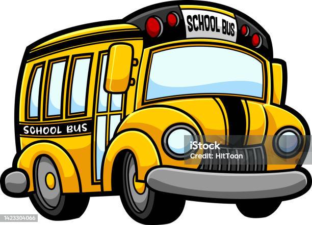 Cartoon Yellow School Bus Stock Illustration - Download Image Now - Art,  Autumn, Bus - iStock