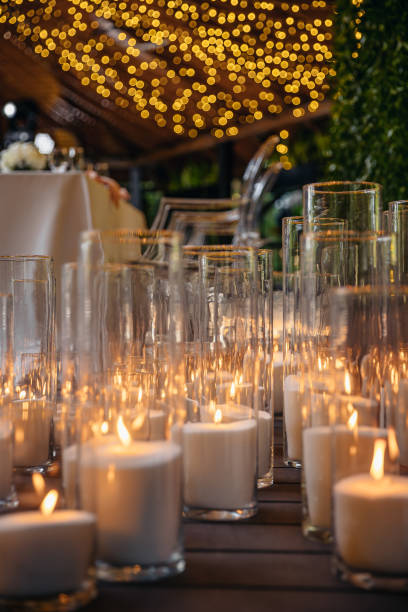 istock Candles on the background of lights 1423307240