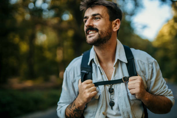 istock Urban hiker on the road 1423307613