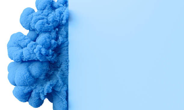 abstract minimalist background with blue smoke. 3d render. copyspace