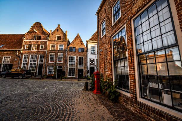 istock Last Sunrays Above Beautiful Houses In Deventer, The Netherlands 1423310187