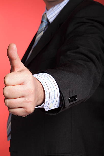istock Business man showing thumb up 142331242