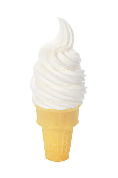 istock Vanilla Soft Serve Ice Cream or Frozen Yogurt in Cone 142331351