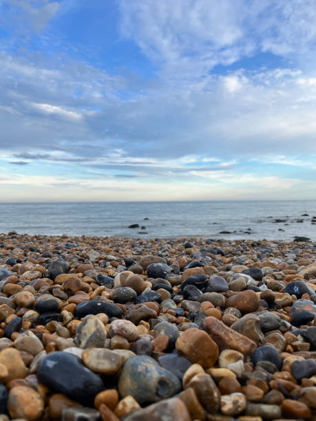 istock Rocks on the beach near white cliffs at low tide 1423314857