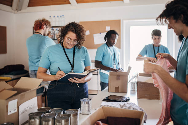 istock Busy day in charity center 1423329016