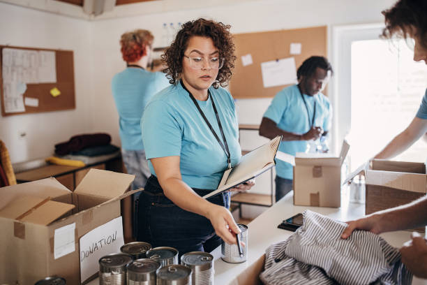 istock Busy day in charity center 1423330025