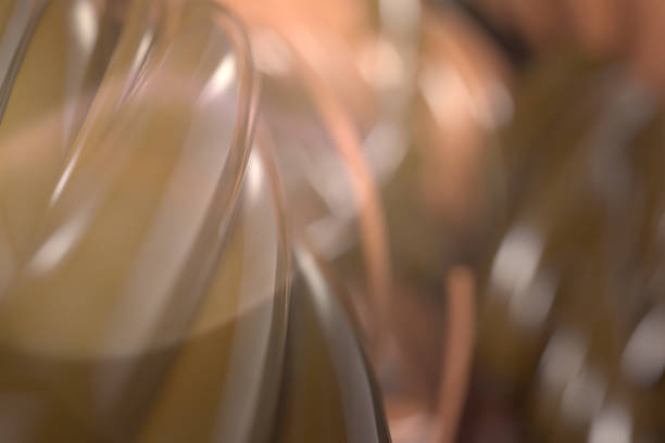 istock Blurred abstract background from twisted flows of thick chocolate liquid. Template with empty space for text on the topic of cooking and sweets 1423331084