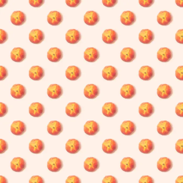 Seamless background with peaches - absolutely seamless pattern with peaches on a pink background